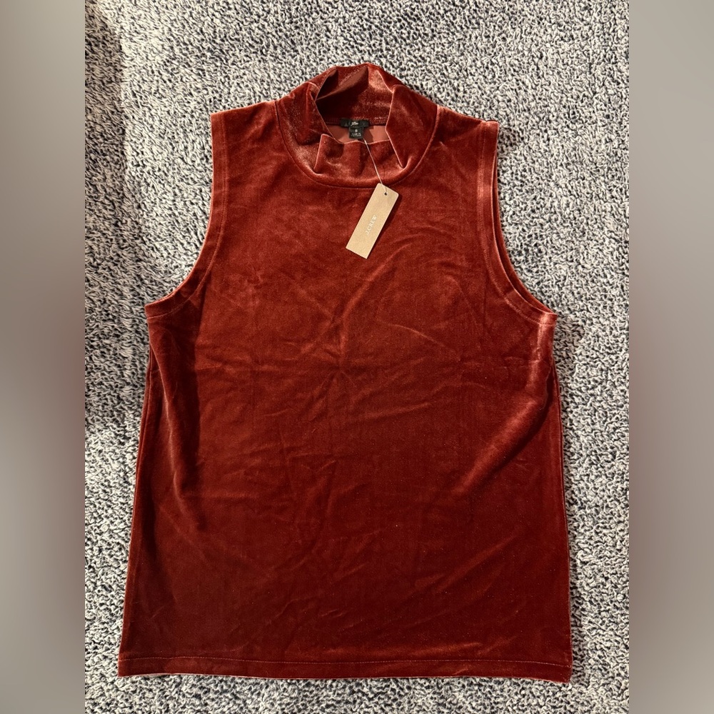J. Crew Deep Red Fabric with Gold Tag